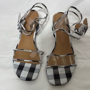 J.Renee Plaid Strappy Sandals